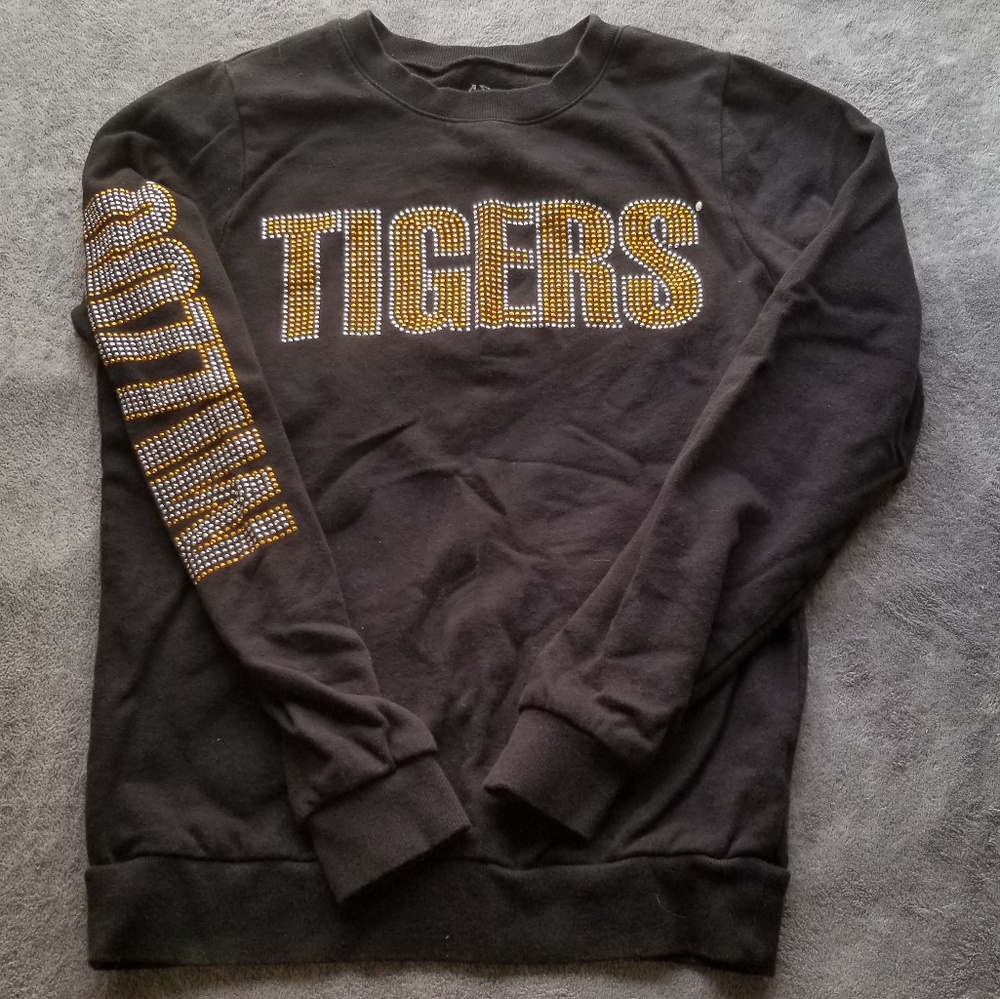 Mizzou Tigers bejwewled sparkle sweatshirt sz Lg